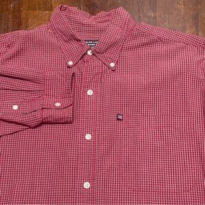 Ralph Lauren Jeans Co Mens Large Red Plaid Long Sleeve Button Down Shirt